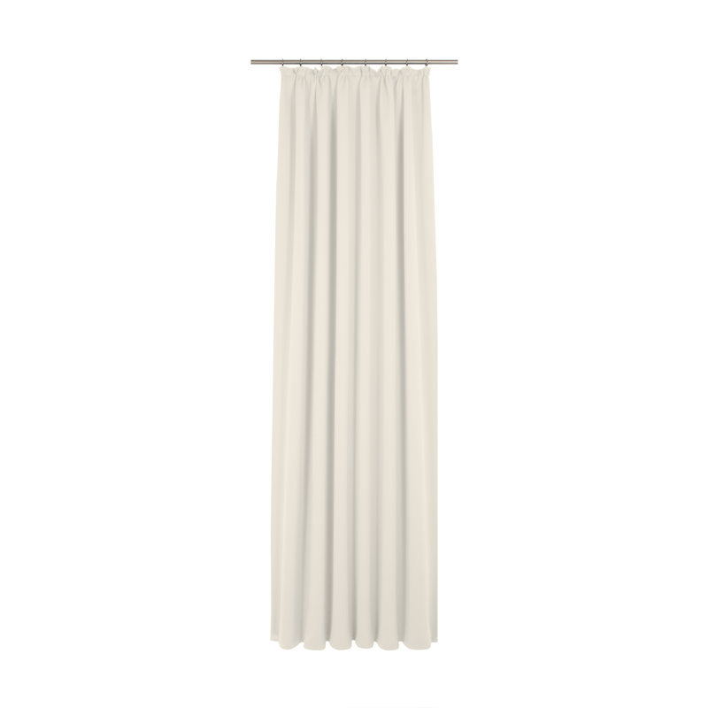 Marybel Room Darkening Single Curtain Panel, Cream, 132W x 225D cm