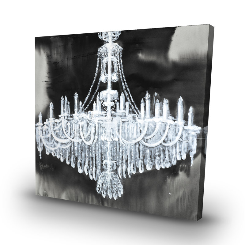 Glam chandelier - 32"x32" art on canvas