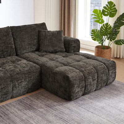 L-Shape Sectional Sofa (Brown)