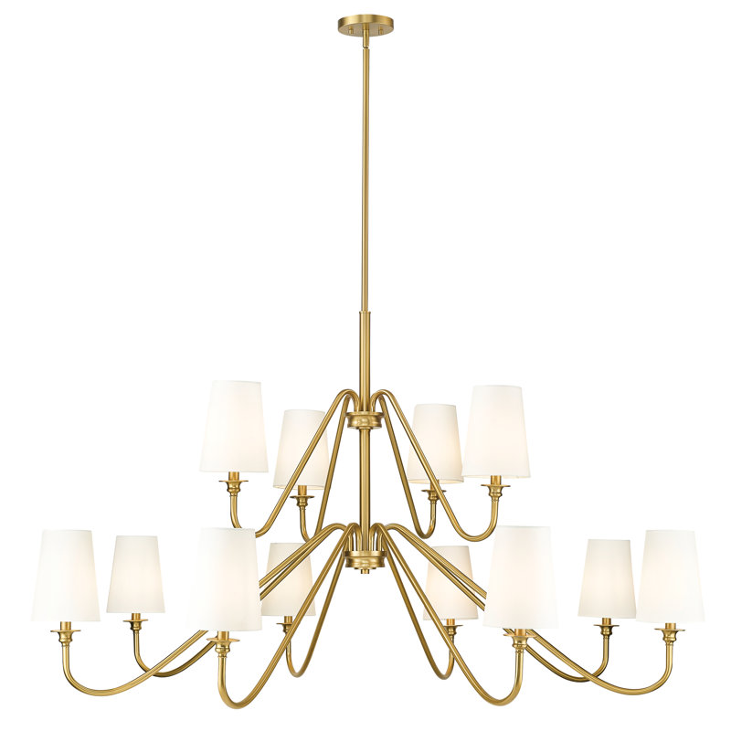 Lustre empire / araignée 12 lumières Moniet, Or