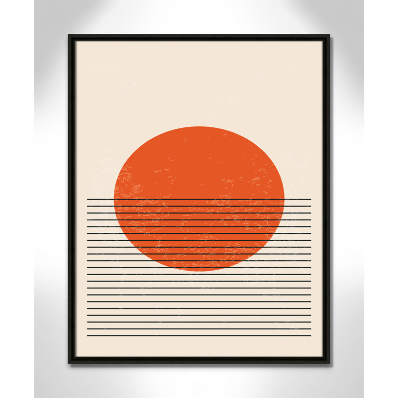 «Bright Minimal Series # 2» par Stanley, Toile avec cadre, L 23,5 po x H 29,5 po, Flottant espresso