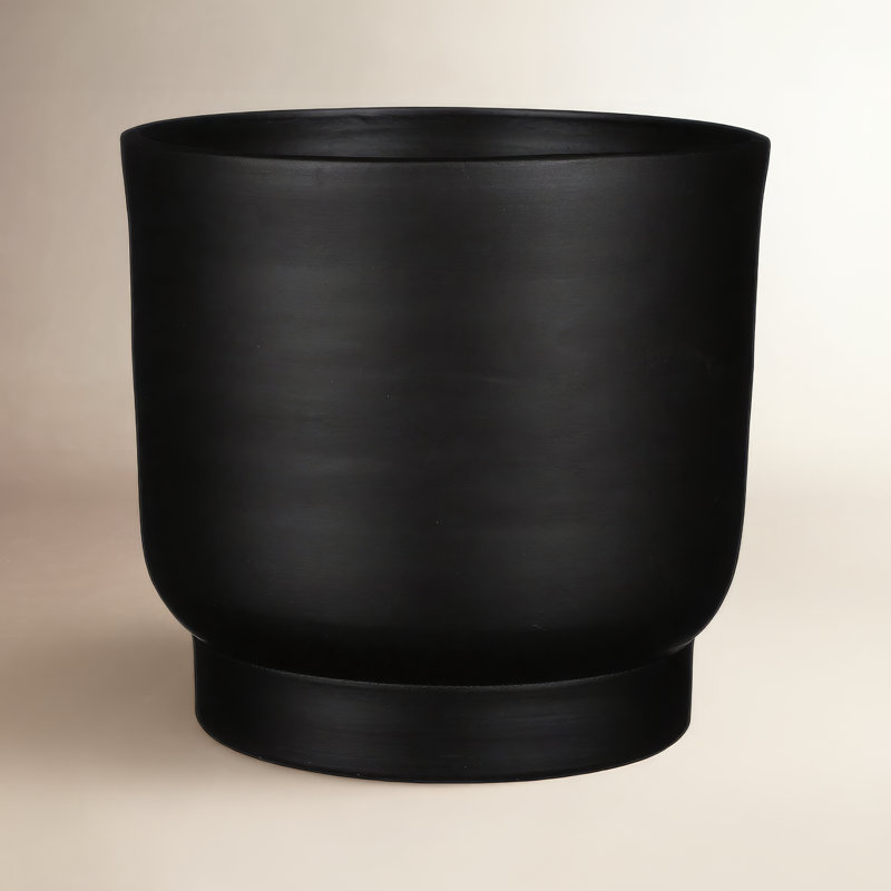 Lyria Pot Planter, Black, 5.51" H x 5.91" W x 5.91" D