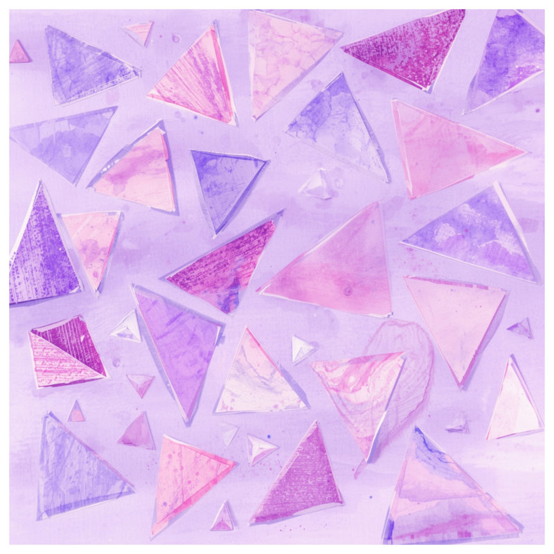 Triangular Abstract Shapes Comforter, Queen
