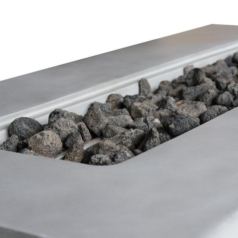 Foyer de table d'extérieur au propane / gaz naturel 24 po H, Gris