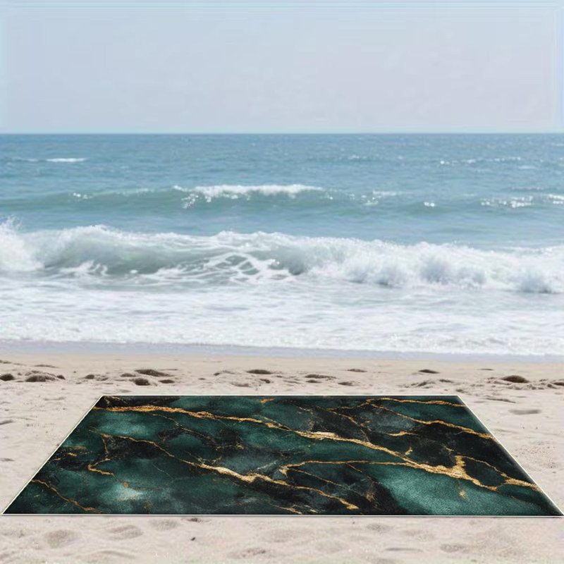 Green Marble Pattern Area Rug, Soft And Lightweight, Suitable For All Seasons, Easy To Maintain And Easy To Clean, Machine Washable Carpet Floor Mat, Living Room, Bedroom, Dining Room, Office, Balcony, Room Decor, Home Decor, Outdoor Decor
