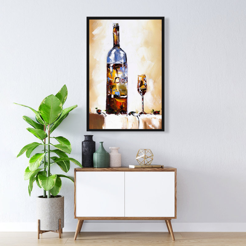 Vin blanc imprimé sur toile