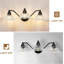 Luminaires de salle de bain 3 lumières modernes, lumières de meuble-lavabo noires