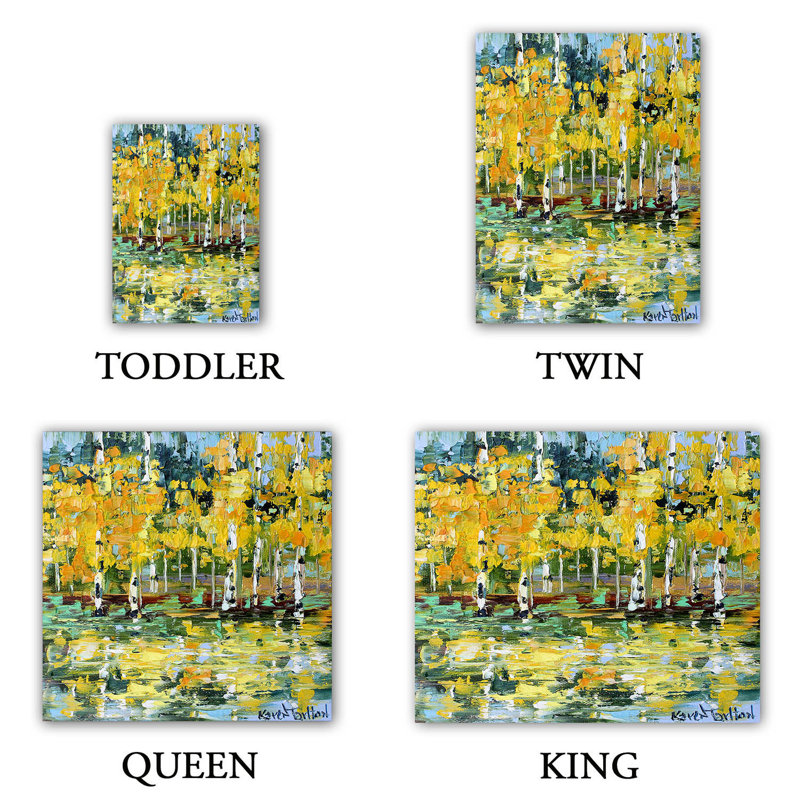 Ensemble de housse de couette DiaNoche en microfibre par Karen Tarlton - Birch Reflection