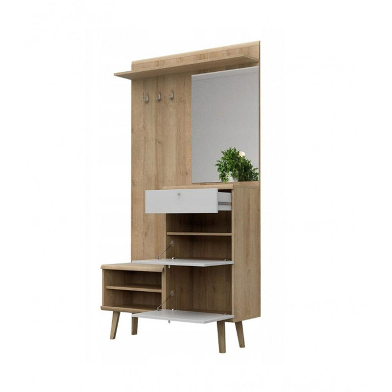 Cornwall Hall Tree 110cm Wide with Shoe Storage
