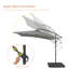 Parasol carré en porte-à-faux 98,4 po Donnella-1324081195