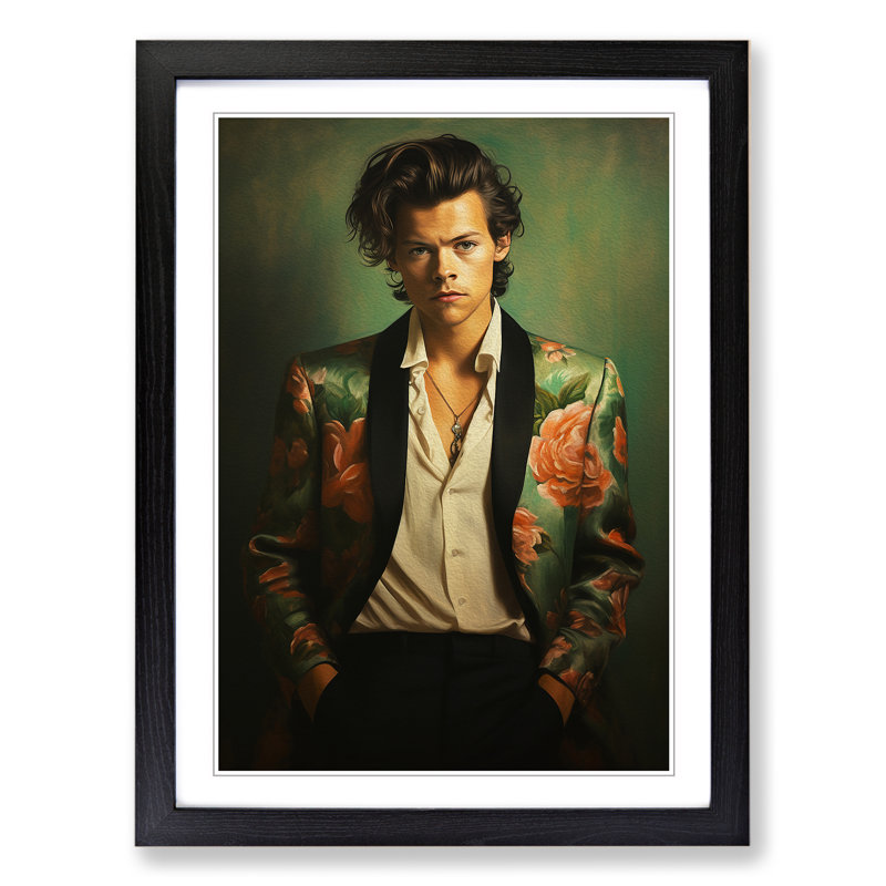 Harry Styles Classicism No.2 - Framed Print, Black, 34cm H x 25cm W x 2cm D