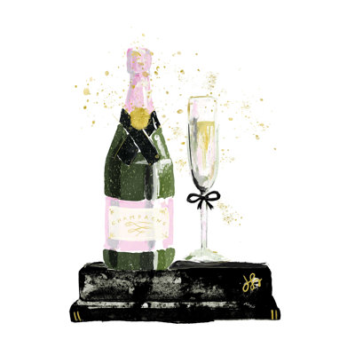 " Champagne And Books Sparkly "