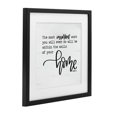 Within Walls of Your Home Framed Print Under Glass, design by Imperfect Dust