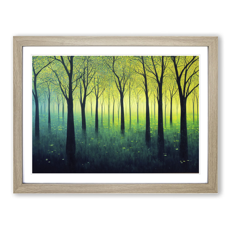 Spring Forest Painted Vol.3 - Framed Print, 34cm H x 46cm W x 2cm D, Oak Framed