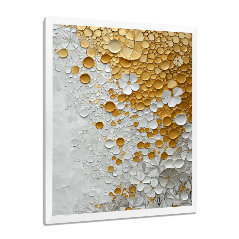 Steeves - Art mural abstrait, salon, H 40 po x l 30 po, Picture Framed, White