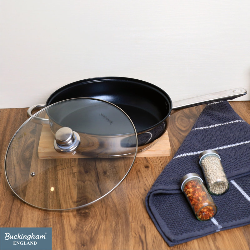 Buckingham Stainless Steel Deep Sauté Pan Induction Compatible , 28 cm 