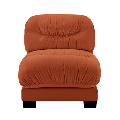 Flora Armless Sofa Chenille- Orange