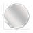 Scalloped Circle Vanity Wall Mirror, Solid Wood Flat Frame Decorative Mirror for Bathroom or Living Room-833844113