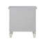 Table de chevet Varian, finition argent et miroir