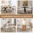 Linen Upholstered Solid Wood Side Dining Chairs-645610329