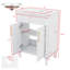 Ensemble de meuble-lavabo compact 24 po avec lavabo encastré en céramique intégré-1486167632