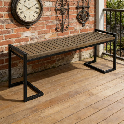 BANC EN BOIS ET MÉTAL