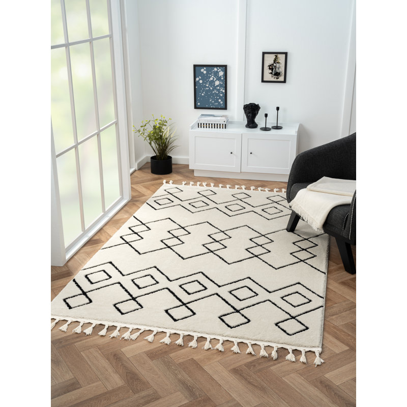 Mystic Tapis white Rug, Rectangle 160 x 230cm