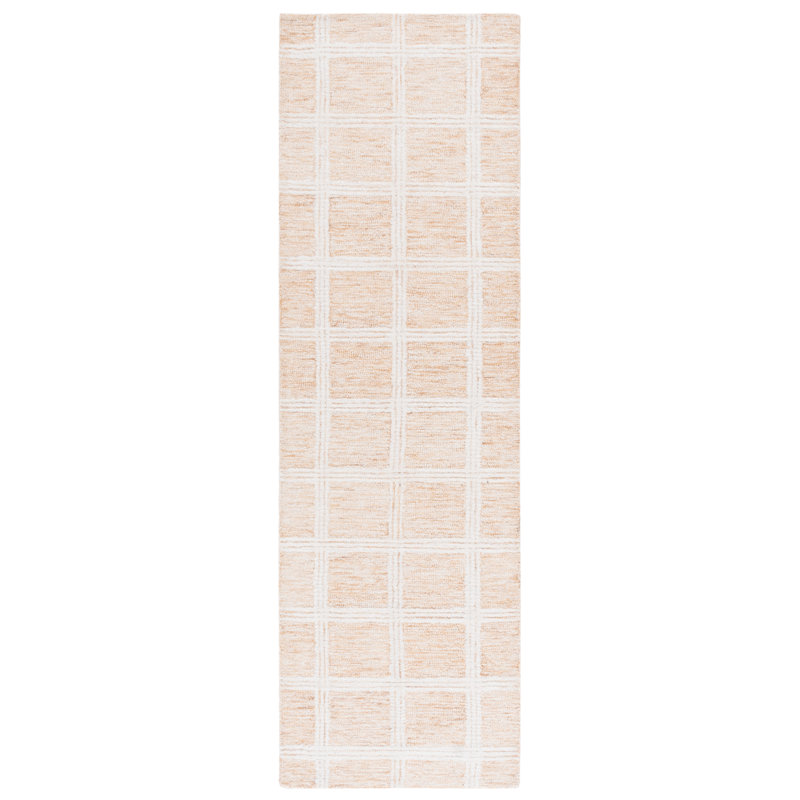 Tapis Turah 103 orange / ivoire, Tapis de couloir 2 pi 3 po x 8 pi