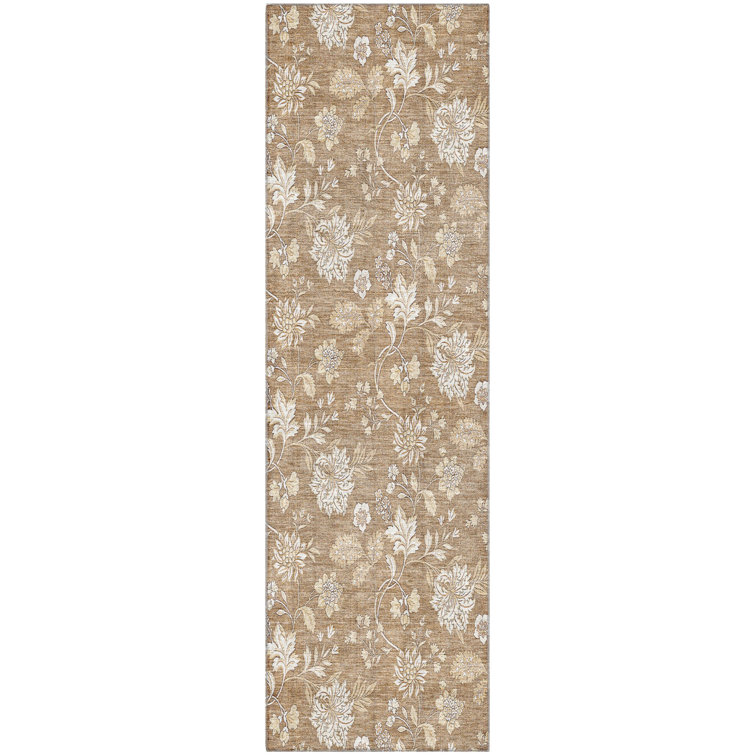 Premium Machine Washable Prisco Copper Rug