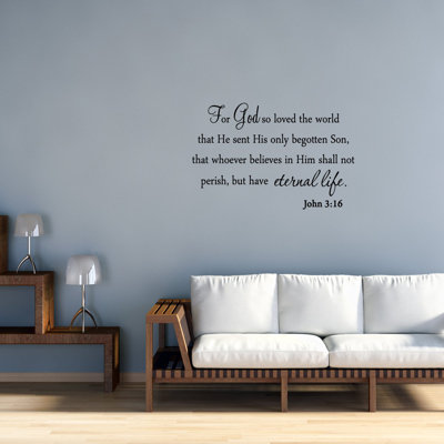 Adhésif décoratif pour la Bible «For God So Love the World» Jean 3,16