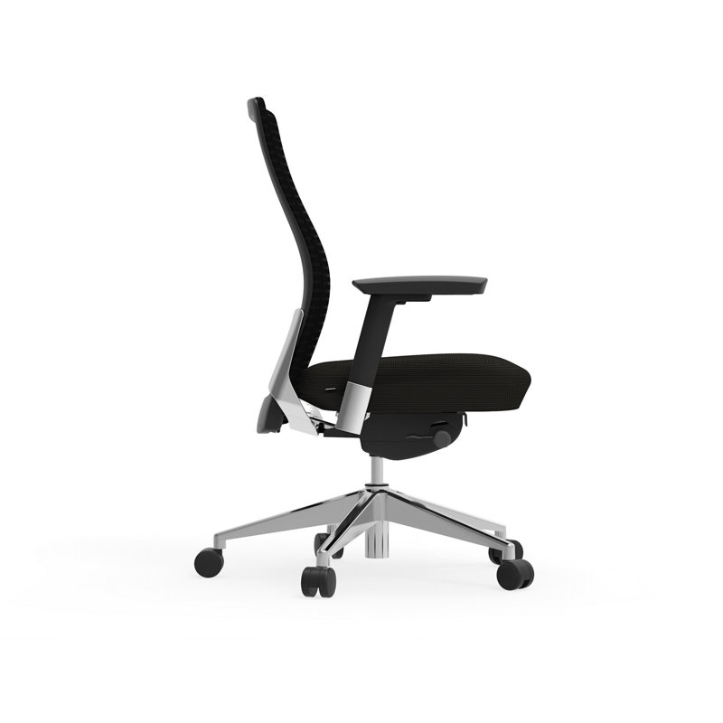 Chaise de bureau Kaylae, Noir, Noir