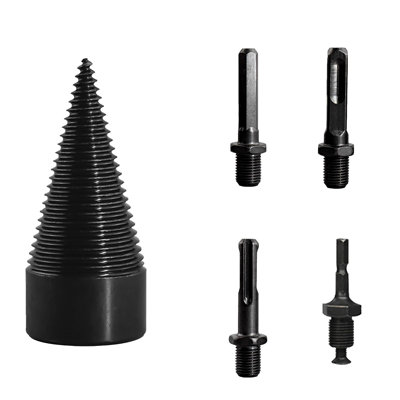 firewood  home 5PCS Removable Firewood Log Splitter Drill Bit Wood Screw High Speed Screw
