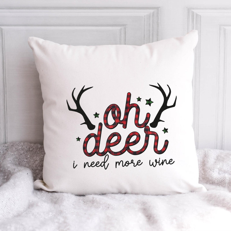 Christmas4 Polyester/Polyester Blend Reversible Throw Pillow, 20" x 20"
