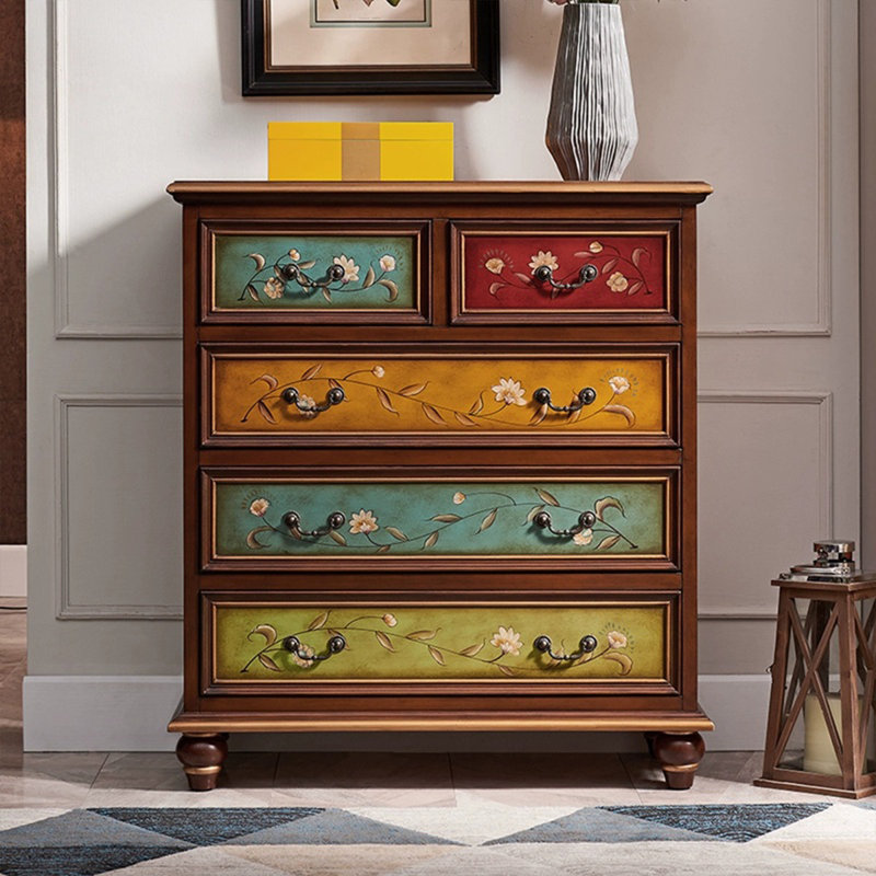 Buffet décoratif en bois massif, H 39,37 po x l 35,43 po x P 15,75 po