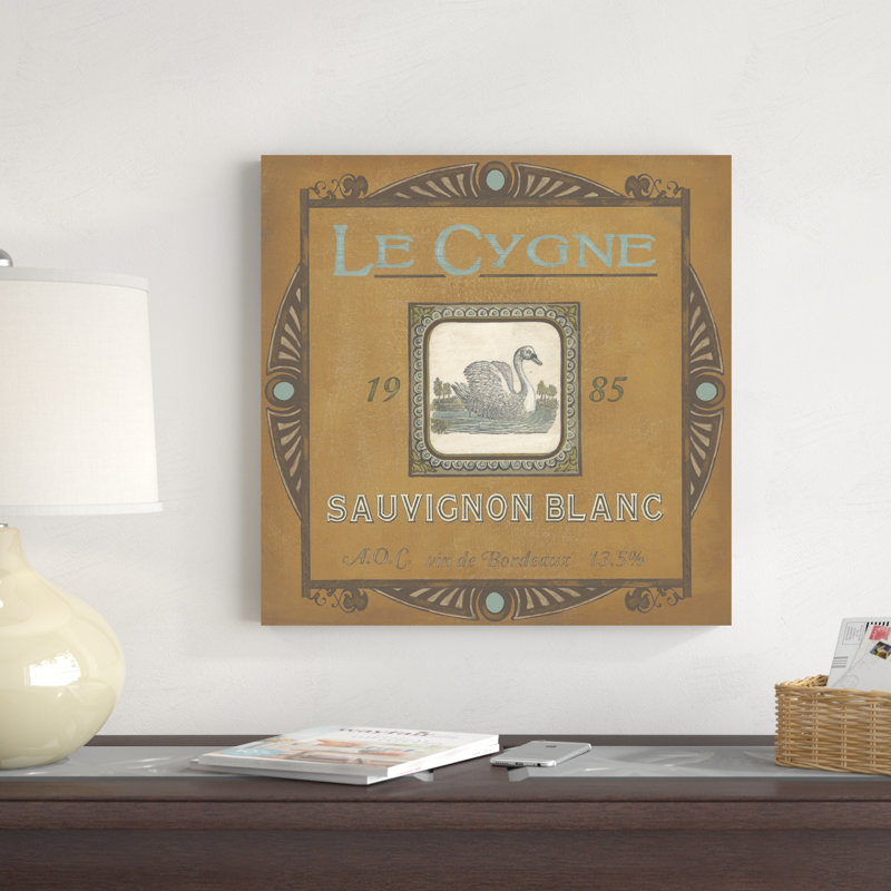 «Vintage Wine Labels VIII» par June Erica Vess, impression sur toile tendue, H 20 po x l 20 po x P 1,25 po