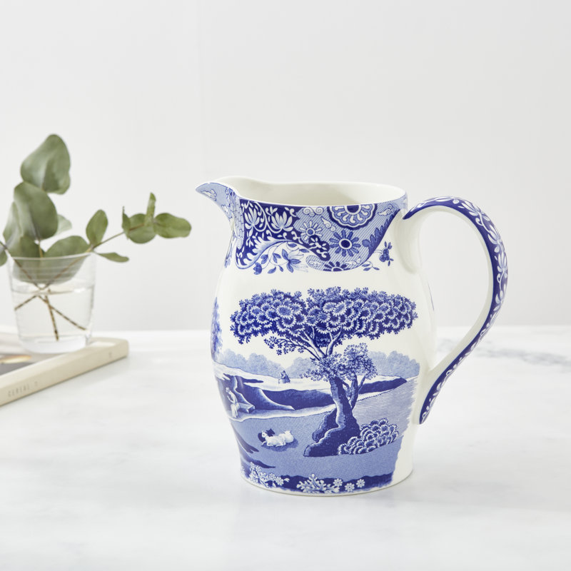 Spode Blue Italian Pitcher 3.5 Pt