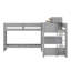 Lit simple superposé en forme de L avec bureau et tiroirs de rangement, lit superposé peu encombrant-1946686001