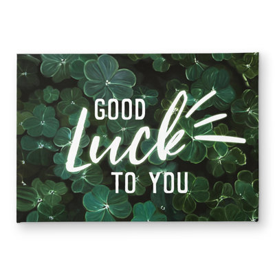Good luck to you - Modern Green Indoor Outdoor Door Mat