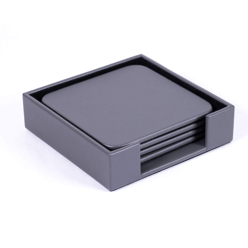 Ensemble de sous-verres Comiskey avec support, gris