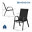 Set of 4 Outdoor Stackable Patio Dining Chairs – All-Weather High Back with Armrests, Lightweight Textilene Seating for Garden, Backyard, Poolside, Balcony (Black, 4 Pieces)-1526451423