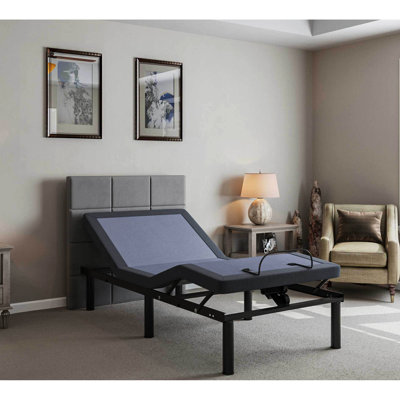 Lit simple Bt2000 - Tête et pied réglables avec arrêt d'urgence avec retour à plat et 31 pieds