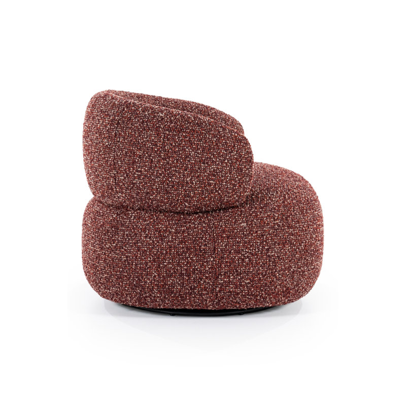 Accent Chair Swivel Barrel Chair, Red