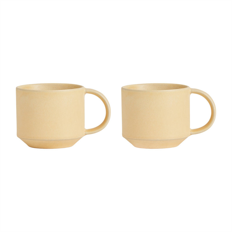 Yuka Handmade Terracotta Espresso Cup, Yellow, 9 fl oz.