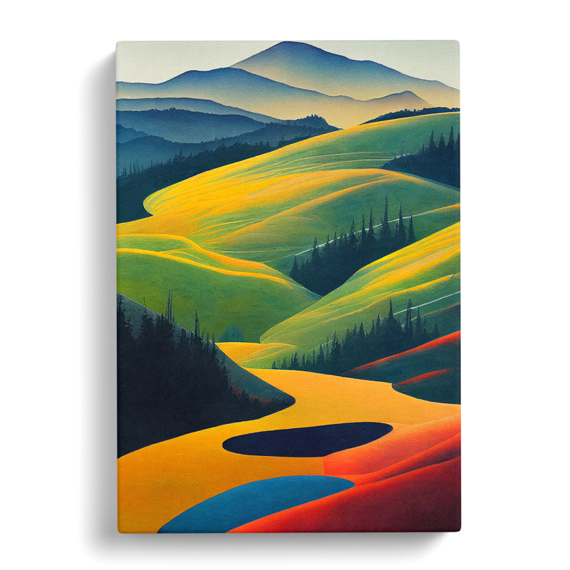 Pretty Meadow Landscape - Wrapped Canvas, 76cm H x 50cm W