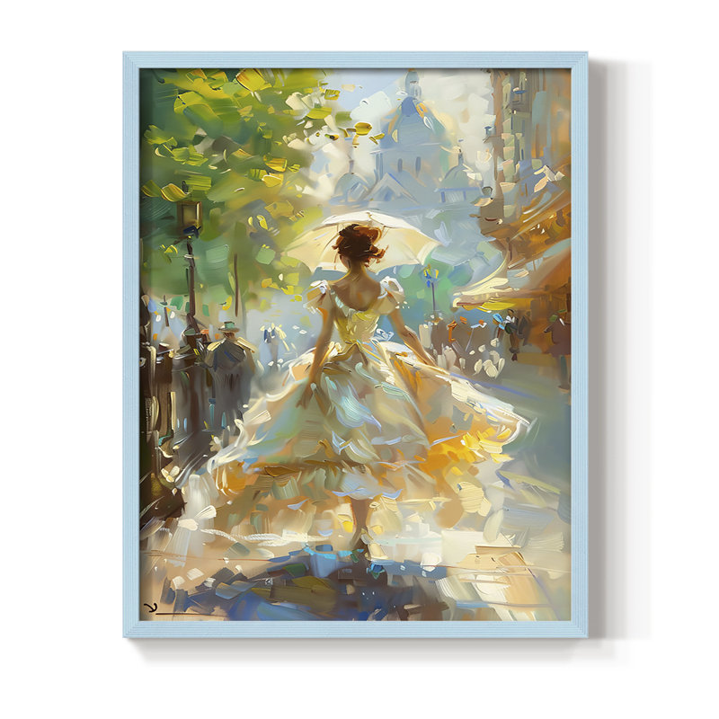«WOMEN Series DCCLxxIV», reproduction encadrée - bois massif, H 30 po x l 24 po, Bleu