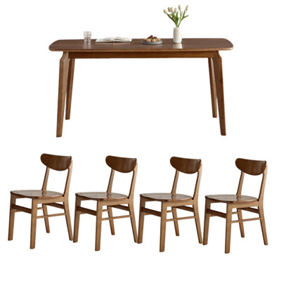 Ash wood dining table solid wood rectangle