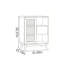 Commode d'appoint multifonctionnelle en noyer noir