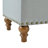 Ottoman storage bench, recessed support hinge top easy to open, rivet trim around, bedroom, entrance, living room, linen (Grey)-982078866