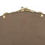 35,47 po Large miroir mural en métal avec embellissement de feuille d'or, accessoire de salon moderne, fer robuste et