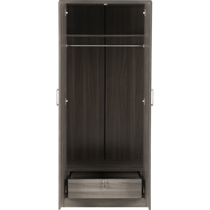Arka 2 Door Wardrobe, Grey